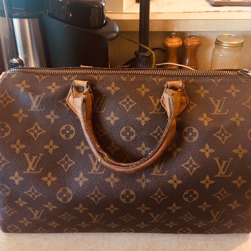 Vintage 1980s Louis Vuitton large satchel